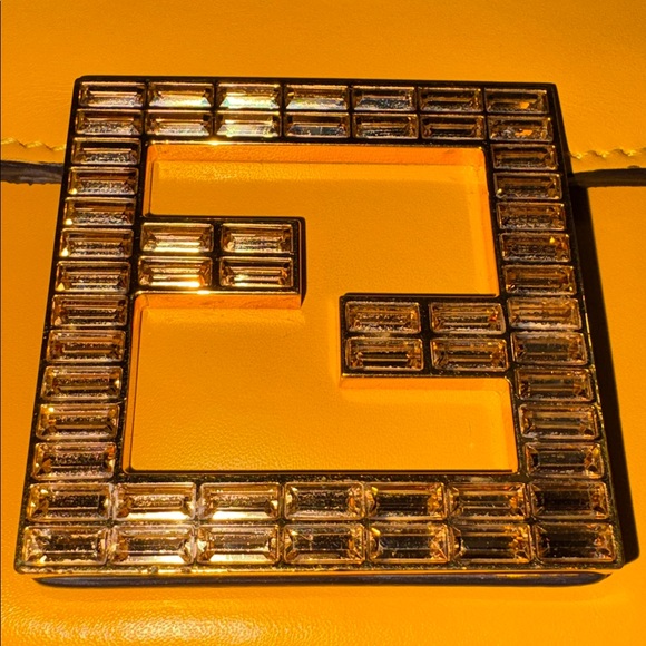 FENDI Fab Leather Crystal Mini Crossbody Bag - Picture 8 of 15